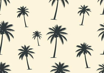 Fototapeta premium Elegant Tropical Palm Leaves Wallpaper Vector with Neutral Beige Style
