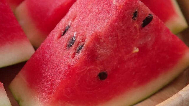 Close-up of a sliced ​​watermelon.