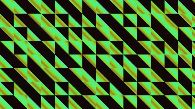 Seamless looping geometric triangle pattern with lava lamp gradient colors