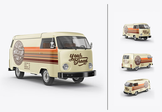 Vintage Coffee Van Mockup