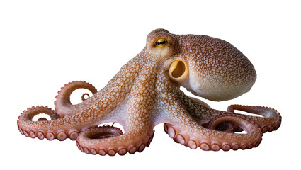 Brown octopus with textured skin and suckers on tentacles © Rowan