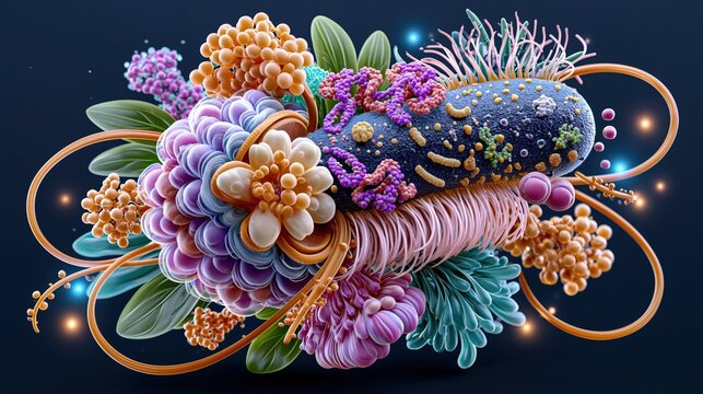 Scientific illustration of Group B Streptococcus virulence factors, polysaccharide capsule layers, CAMP factor protein structures, surface-anchored adhesins and pili