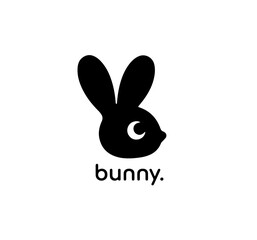 Fototapeta premium Cute bunny head symbol,