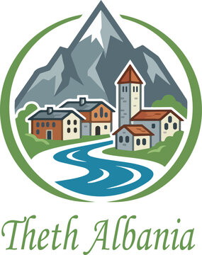 theth albania logo icon vector white background .