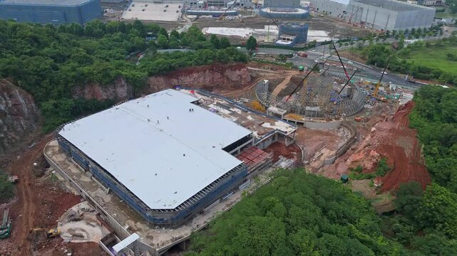 Aerial Photography of Hangzhou Parallel World Park Cultural and Tourism Complex Project