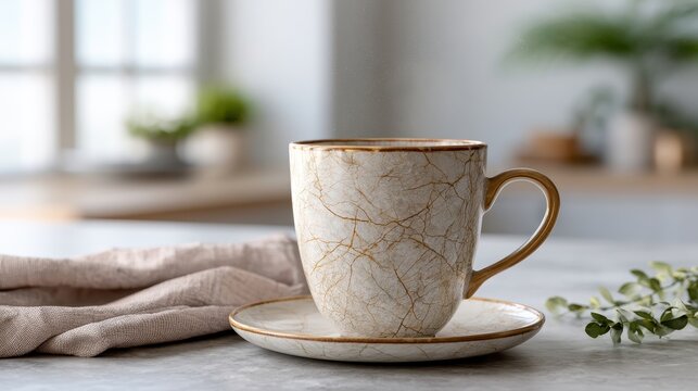 A cracked ceramic mug sits on a kitchen table with soft morning light falling on its surface, representing the end of normalcy