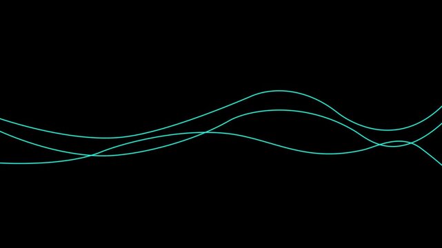 Curve wave line seamless pattern. Thin line wavy abstract vector background. Curve wave seamless pattern. Line art striped graphic template.4k motion graphics video ..