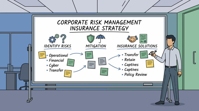 Corporate Risk Management Insurance Strategy Whiteboard
