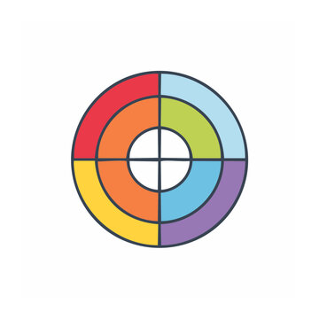 Flat design color wheel vector