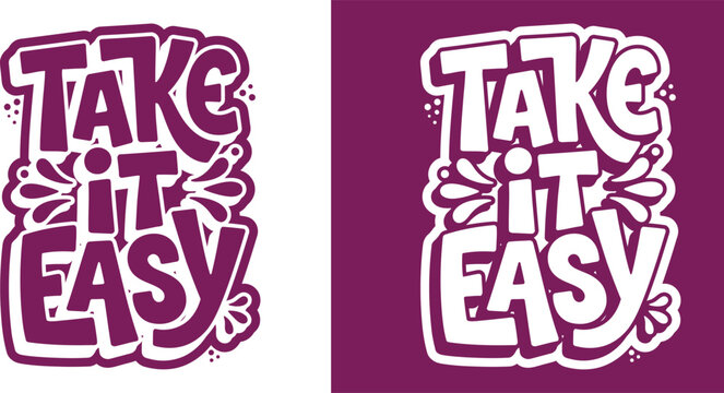 Take it easy typography design