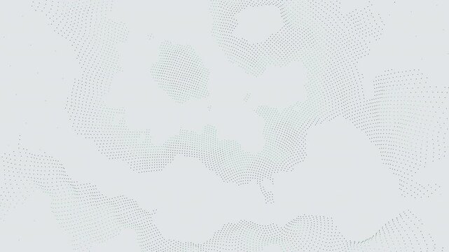 An elegant living pattern of deep emerald ink and organic strokes evolves across a light editorial grey field. Seamless 4K loop.