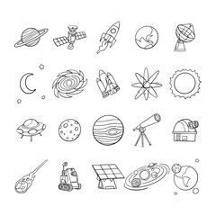 Hand Drawn Solar System Space Icon Collection © plekenyikboy