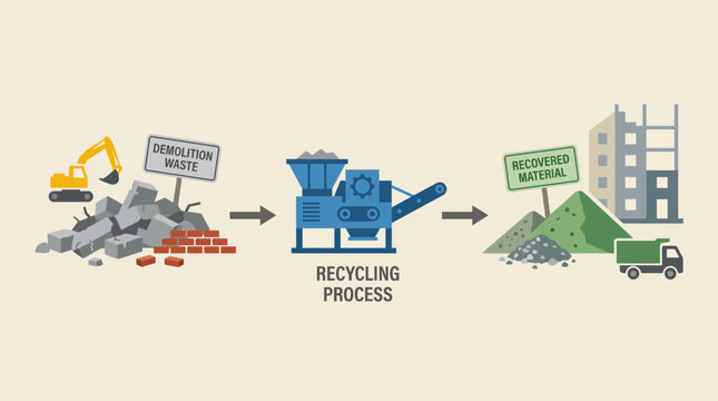 Construction Demolition Waste Concrete Recycling Recovery