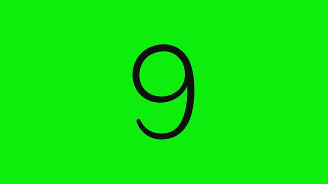 Number Animated Isolated Green Screen Stock Video