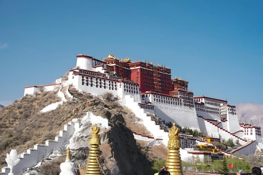 Potala Palace on Marpo Ri Hill in Lhasa, Tibet