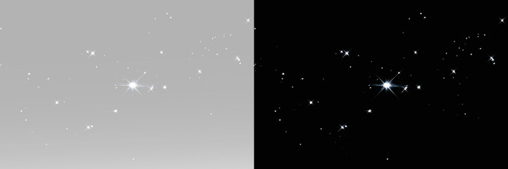 Cosmic particle explosion with sparkling stars and luminous dust scattered across space © Alehandro