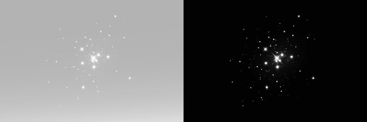 Shimmering star particles with radiant glow and celestial sparkling dust effect © Alehandro