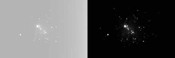 Shimmering star particles with radiant glow and celestial sparkling dust effect © Alehandro