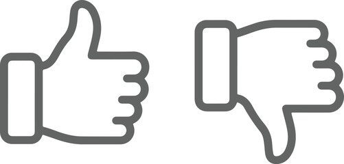Thumbs up and thumbs down icons set © sefatahmed