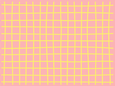 手描き風のチェック柄（格子柄）背景　イラスト