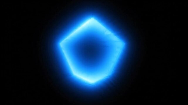 Monochromatic Blue Pentagon Light Abstract Geometric Light Overlay