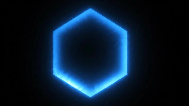Sapphire Blue Pentagon Floats Ho&hellip; Abstract Geometric Light Overlay