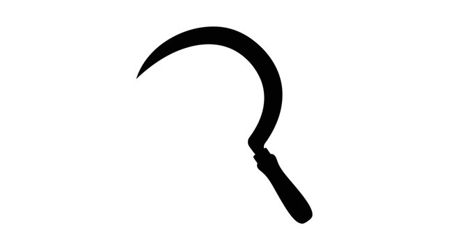 Scythe blade tool for harvesting crops.