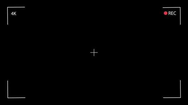 4K Camera Recording Overlay with REC Indicator and Cinematic Recording HUD