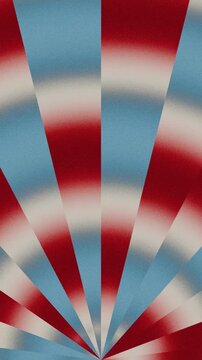 Vertical Patriotic Red White Blue Radial Burst Background Loop for Mobile Stories