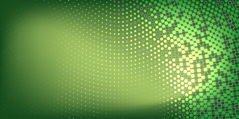 Abstract science fiction background with a twisted green wireframe mesh. Futuristic digital illustration featuring a smooth grid pattern and flowing wave lines. © Bardi Stock