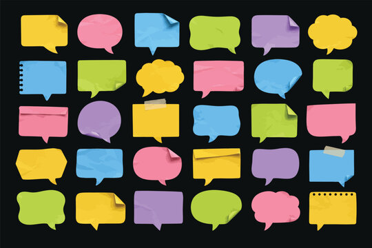 Speech Bubble Sticky Notes Collection
