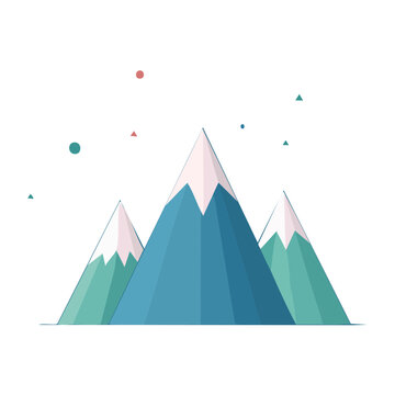 Minimalist data points chart with geometric shapes