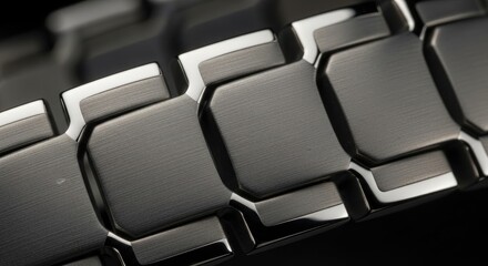 Fototapeta premium Close-up of a stylish metal bracelet.