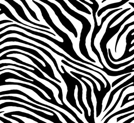 zebra animal skin seamless pattern, abstract stripes safari texture textie  © anwar