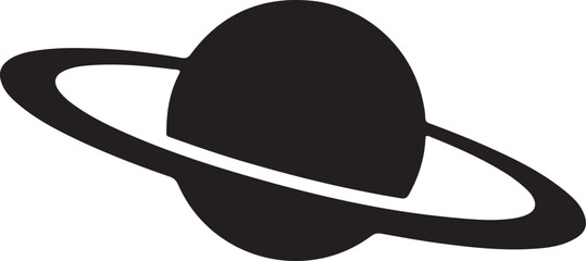 Planet icon or logo isolated sign symbol vector. black icon silhouette vector © MDROBIUL