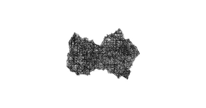 Sketch Libertador General Bernardo O Higgins outline map animation - smooth progressive reveal