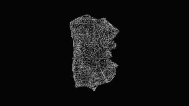 Sketch Tarapaca outline map animation - smooth progressive reveal