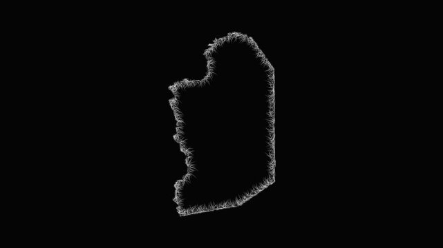 Sketch Krong Pailin outline map animation - smooth progressive reveal