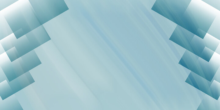 Abstract light blue background with geometric squares and motion blur