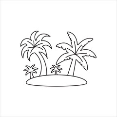 Obraz premium forest icon. simple flat line vector