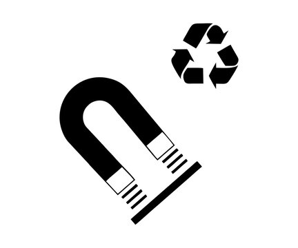 PF 064: Recycling magnetic type of steel signs. Public facilities vector design and illustration.

