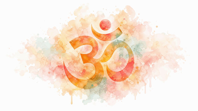 Spirit Tone Om Essence isolated watercolor vector illustration svg