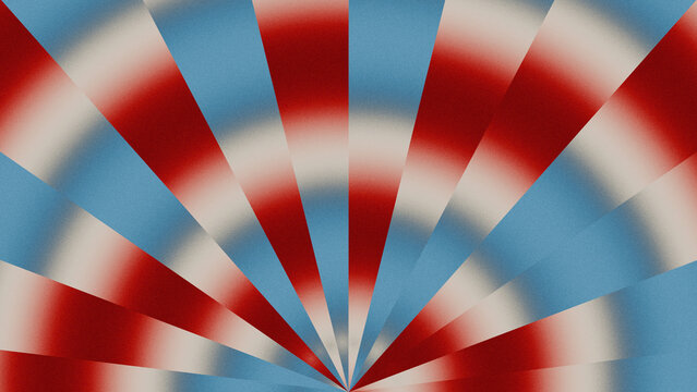 Abstract Patriotic Radial Sunburst Background in Red White and Blue