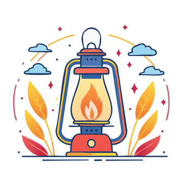 Flat design fire hydrant with snowflakes