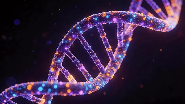 Colorful DNA helix structure