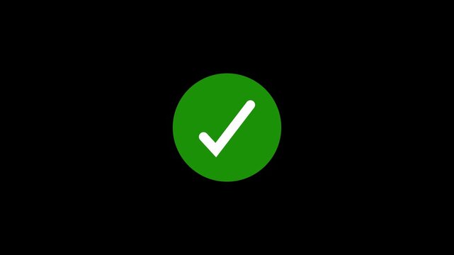 white checkmark icon in a green circle