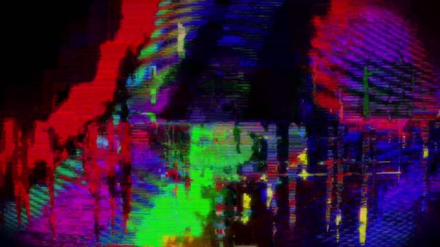 Old film VHS tv overlay effect, Retro noise tv grain texture footage screen
