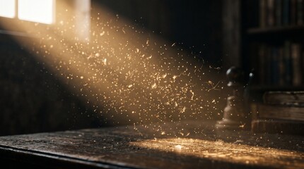 Obraz premium Particles in Light – Cinematic Dust Atmosphere