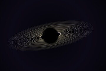 3D Render of Saturn with Rings in Space © Vivi