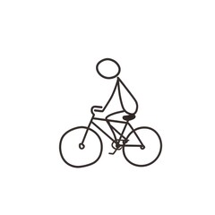 Obraz premium Silhouette of a Man Riding a Bicycle